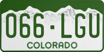 CO license plate 066LGU