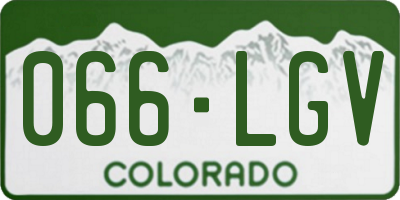 CO license plate 066LGV