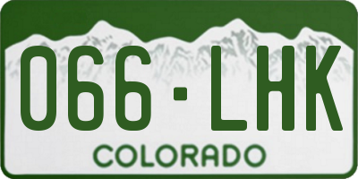 CO license plate 066LHK