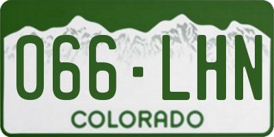 CO license plate 066LHN