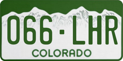 CO license plate 066LHR