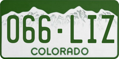 CO license plate 066LIZ