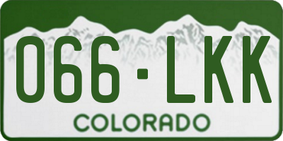 CO license plate 066LKK
