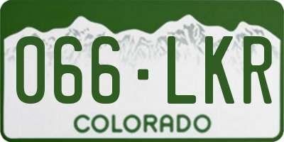 CO license plate 066LKR