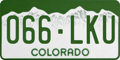 CO license plate 066LKU