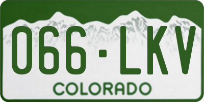 CO license plate 066LKV