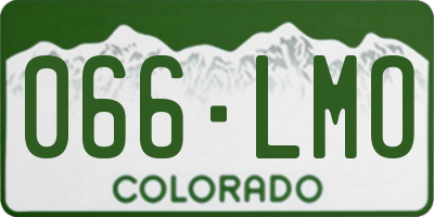 CO license plate 066LMO