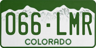 CO license plate 066LMR