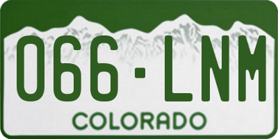 CO license plate 066LNM