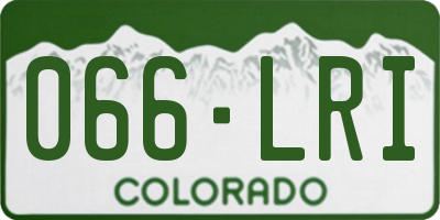 CO license plate 066LRI