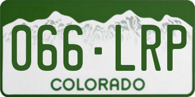 CO license plate 066LRP