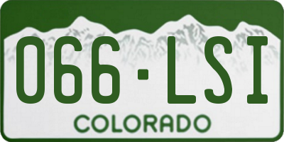 CO license plate 066LSI