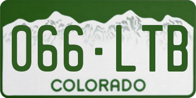 CO license plate 066LTB