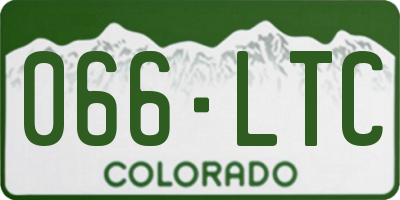 CO license plate 066LTC