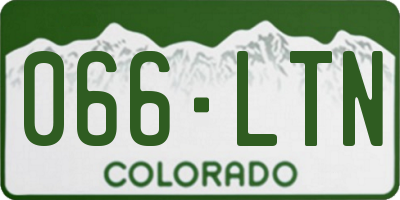 CO license plate 066LTN
