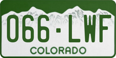 CO license plate 066LWF