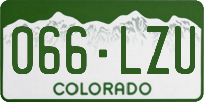 CO license plate 066LZU