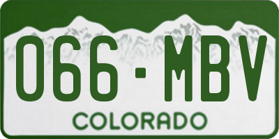 CO license plate 066MBV
