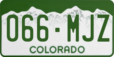 CO license plate 066MJZ