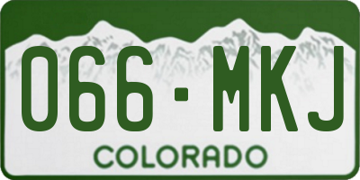 CO license plate 066MKJ