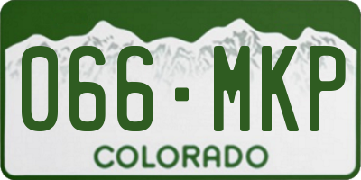 CO license plate 066MKP