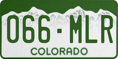 CO license plate 066MLR
