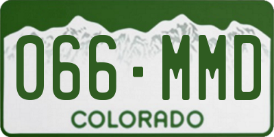 CO license plate 066MMD