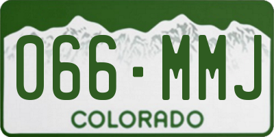 CO license plate 066MMJ