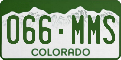 CO license plate 066MMS