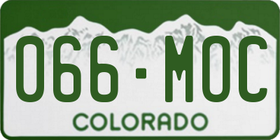 CO license plate 066MOC