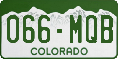 CO license plate 066MQB