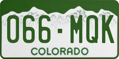 CO license plate 066MQK