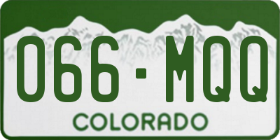 CO license plate 066MQQ