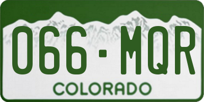 CO license plate 066MQR