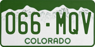 CO license plate 066MQV