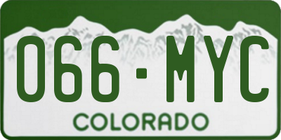 CO license plate 066MYC