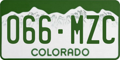 CO license plate 066MZC