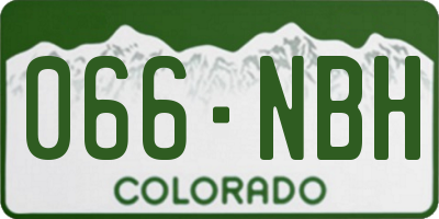 CO license plate 066NBH