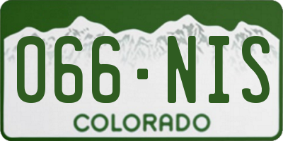 CO license plate 066NIS