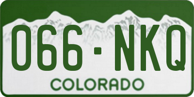 CO license plate 066NKQ