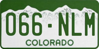 CO license plate 066NLM