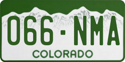 CO license plate 066NMA