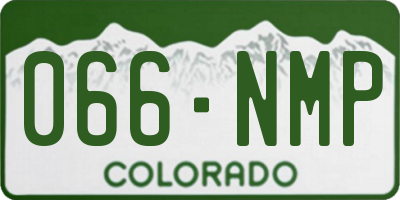 CO license plate 066NMP