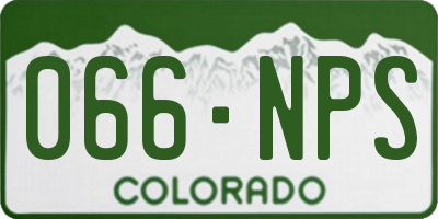 CO license plate 066NPS