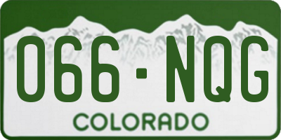 CO license plate 066NQG