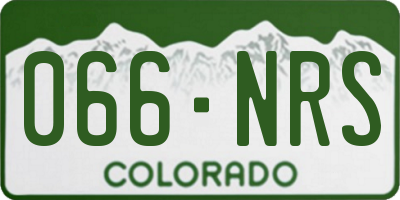 CO license plate 066NRS