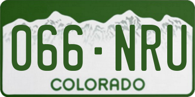 CO license plate 066NRU