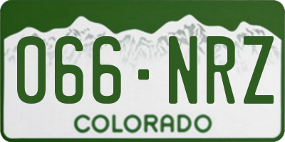 CO license plate 066NRZ