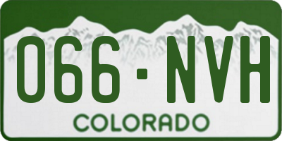 CO license plate 066NVH