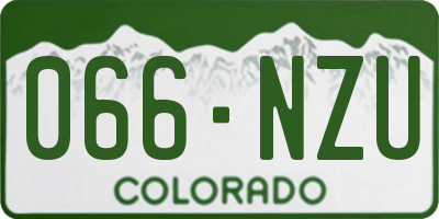 CO license plate 066NZU